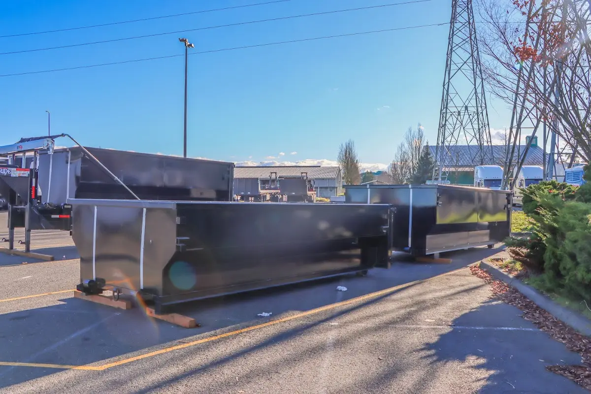 Roll-off dumpster ready for waste disposal at job site for Residential Dumpster Rental in Lake Norman of Catawba
